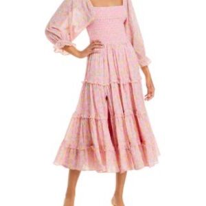 Pink Tiered Maxi Dress